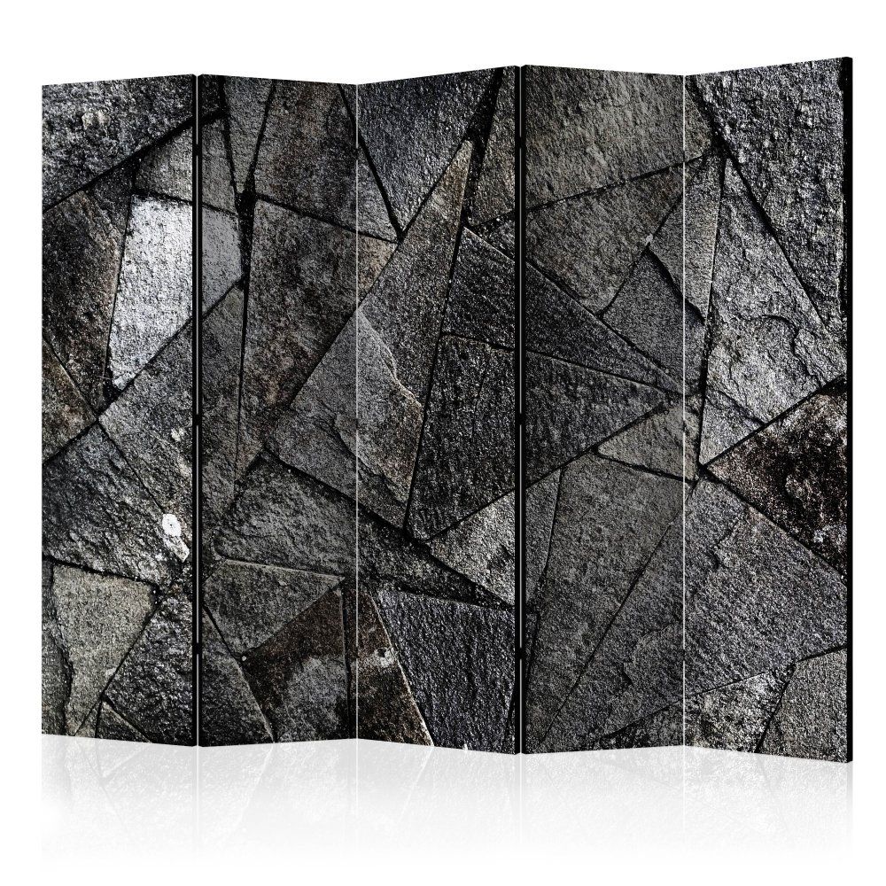 Paraván Pavement Tiles (Grey) Dekorhome 225x172 cm (5-dílný) - DEKORHOME.CZ