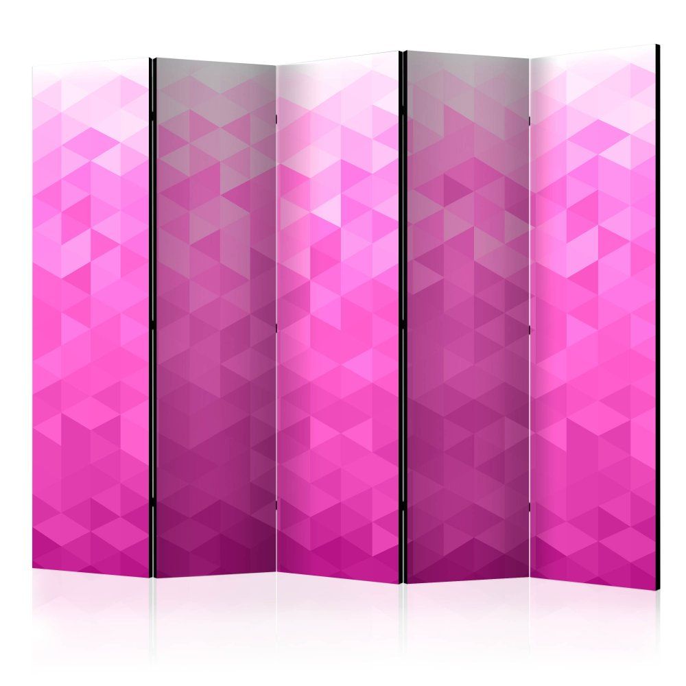 Paraván Pink pixel Dekorhome 225x172 cm (5-dílný) - DEKORHOME.CZ