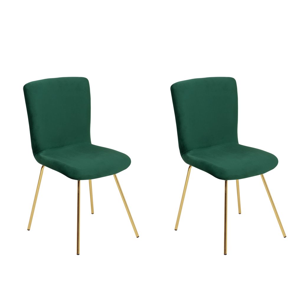 Sada 2 židlí zelená RUBIO - Beliani.cz