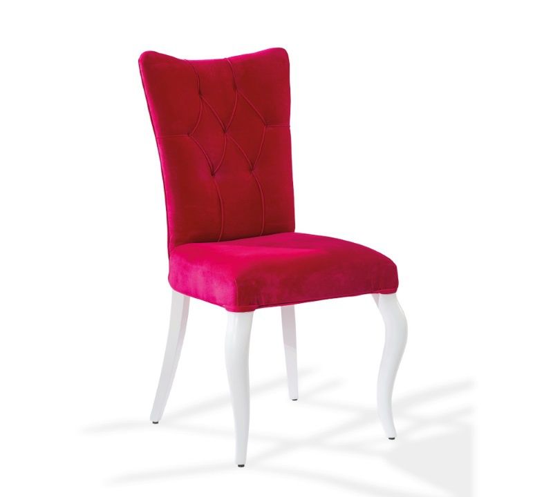 Čalouněná židle Rosie - růžová/bílá - Eurokosik.cz