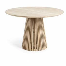 Jídelní stůl z teakového dřeva Kave Home Irune, ø 120 cm