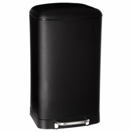 5five Simply Smart Odpadkový koš s víkem, koš na odpadky, černý, 32 x 61 x 34 cm