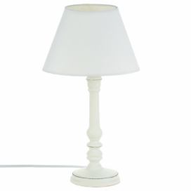 Atmosphera Vintage samostatná lampa s dřevěným stojanem, ideální pro noční stolek nebo stůl