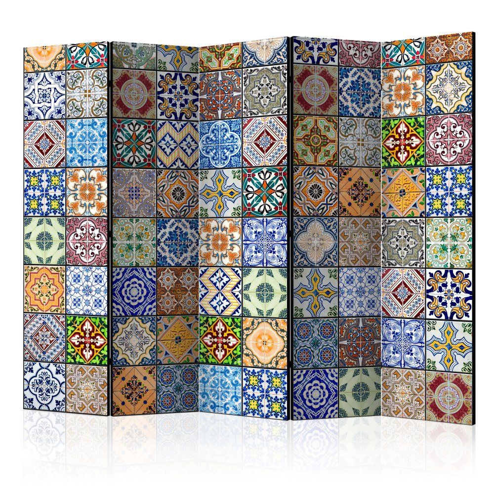 Paraván Colorful Mosaic Dekorhome 225x172 cm (5-dílný) - DEKORHOME.CZ