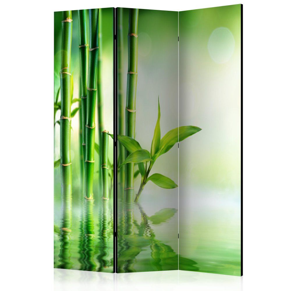Paraván Green Bamboo Dekorhome 135x172 cm (3-dílný) - DEKORHOME.CZ