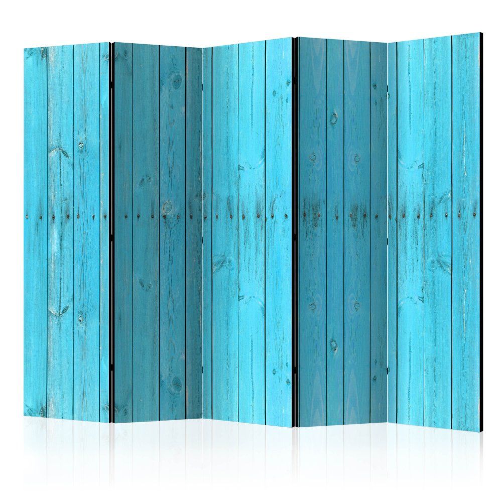 Paraván The Blue Boards Dekorhome 225x172 cm (5-dílný) - DEKORHOME.CZ
