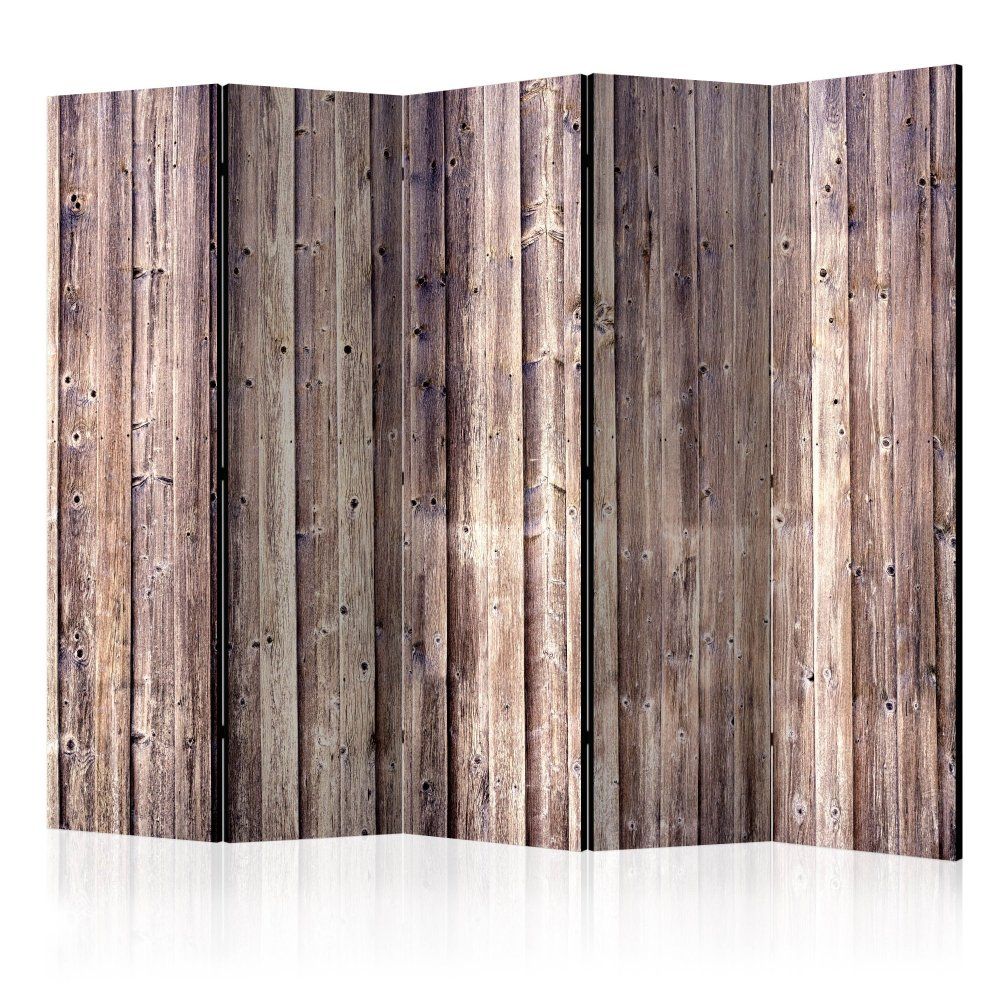 Paraván Wooden Charm Dekorhome 225x172 cm (5-dílný) - DEKORHOME.CZ
