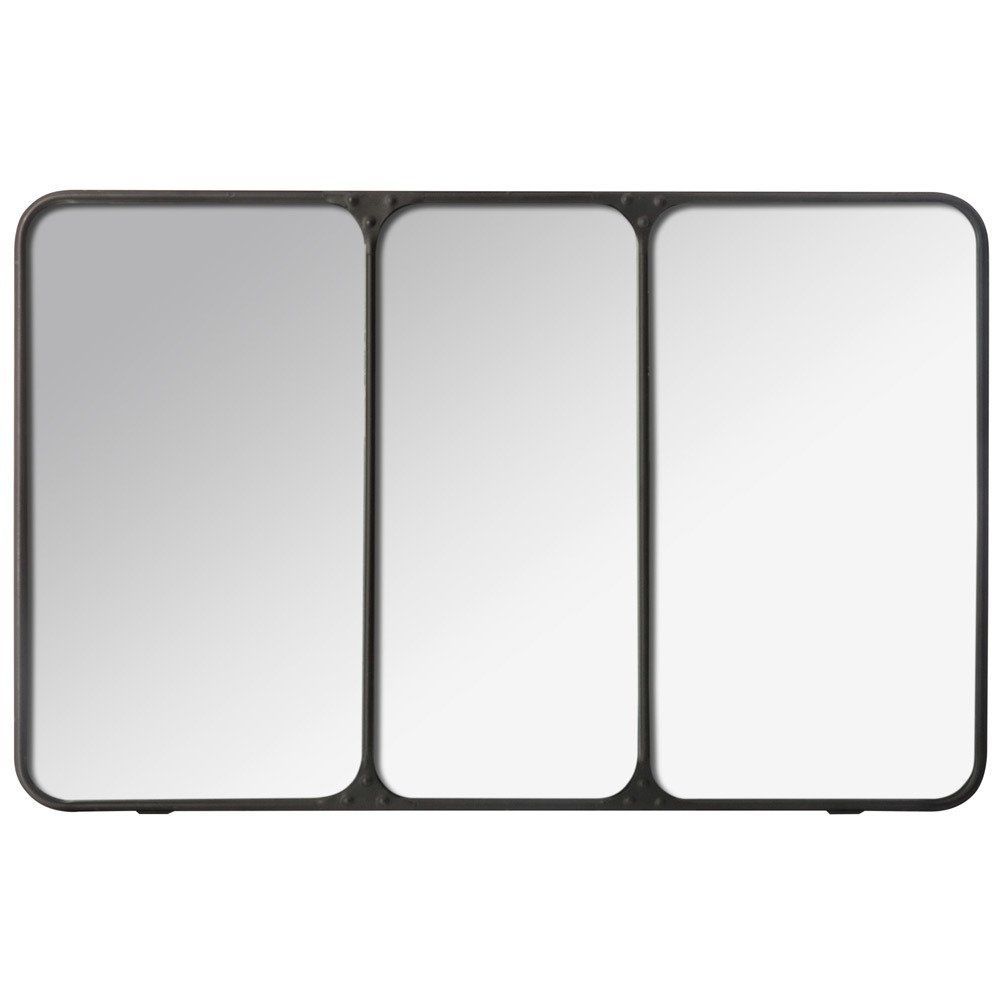 Zrcadlo v kovovém rámu, černé, 45 x 70,5 cm, Atmosphera - EMAKO.CZ s.r.o.