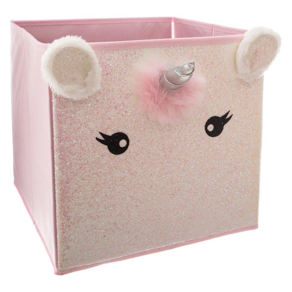 Atmosphera Úložný box na hračky Jednorožec, růžový, 30 x 30 cm - EMAKO.CZ s.r.o.