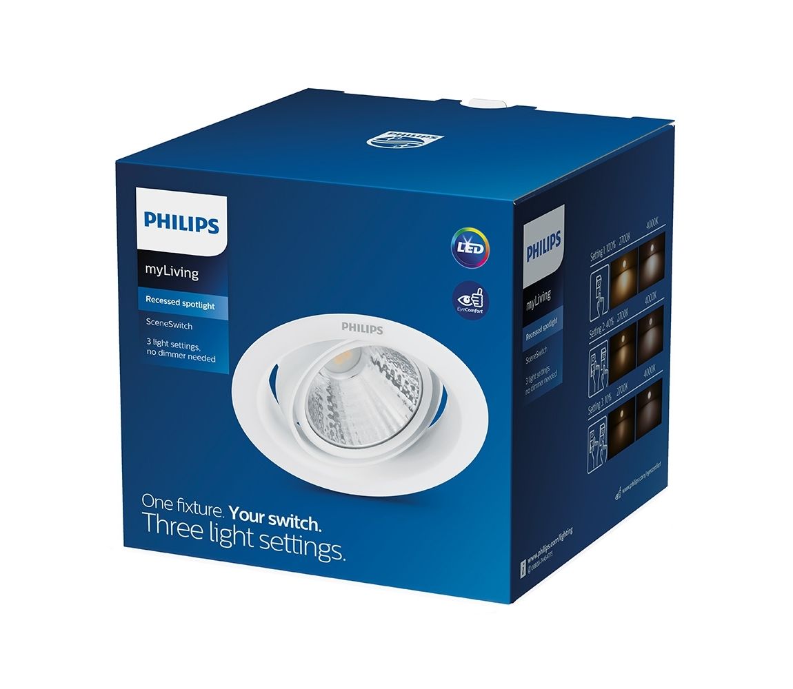 Philips Philips 59554/31/E3 - LED Stmívatelné podhledové svítidlo POMERON 1xLED/3W/230V  -  Svět-svítidel.cz