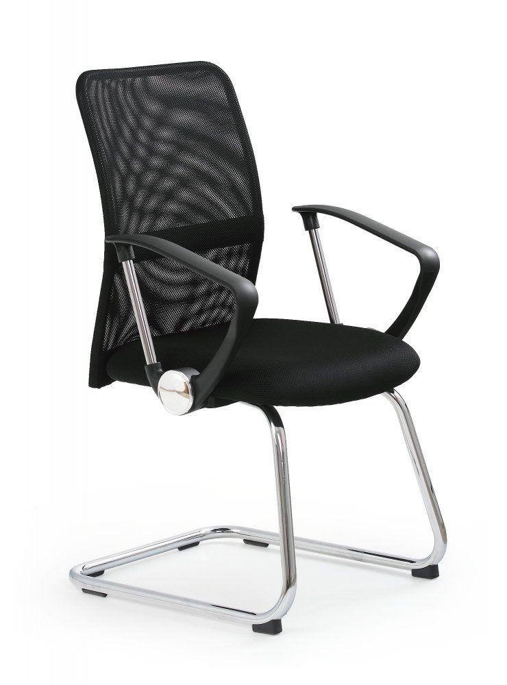 Kancelářská židle VIRE SKID, černá - FORLIVING