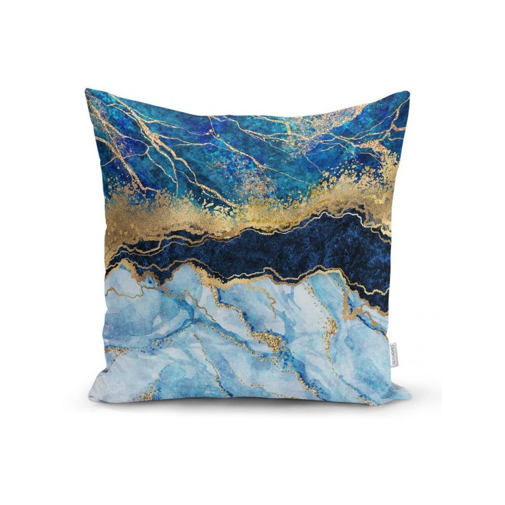 Povlak na polštář Minimalist Cushion Covers Marble With Blue, 45 x 45 cm - Bonami.cz