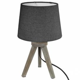 Atmosphera Stolní lampa MINI GRIS, dřevěné nohy, 30 cm