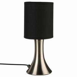Atmosphera Stolní lampa TOUCH s černým stínítkem, 28 cm, kovový podstavec