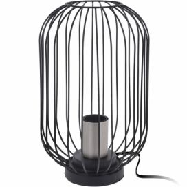 Home Styling Collection Kovová lampa v černé barvě LOFT, 29 cm