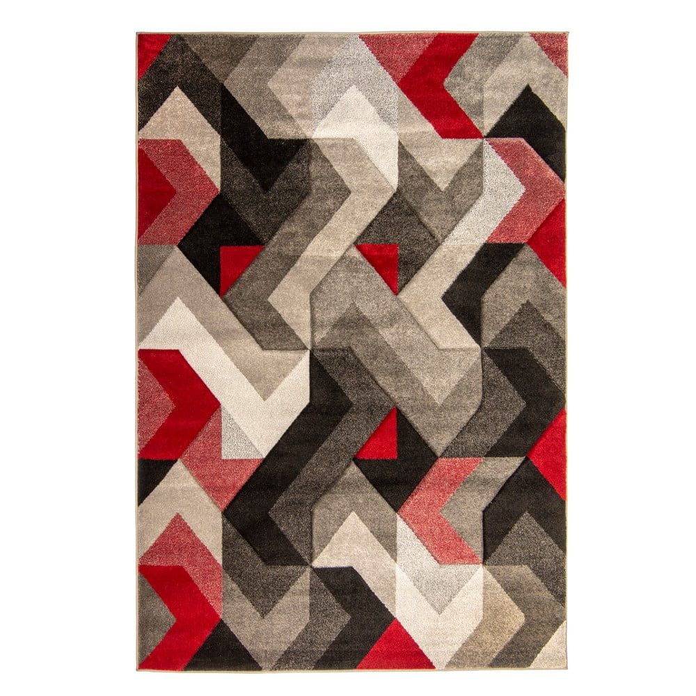 Červeno-šedý koberec Flair Rugs Aurora, 120 x 170 cm - Bonami.cz