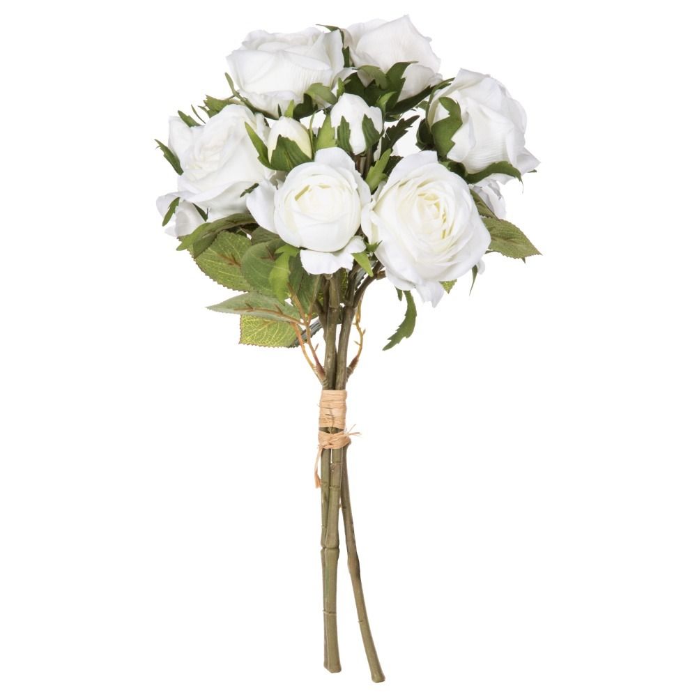 Atmosphera Kytice bílých růží, 40 cm, květinová dekorace - EMAKO.CZ s.r.o.