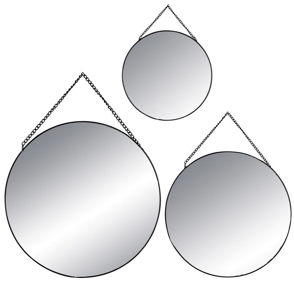 Sada tří závěsných zrcadel různých velikostí - Atmosphera Créateur d\'intérieur - EMAKO.CZ s.r.o.