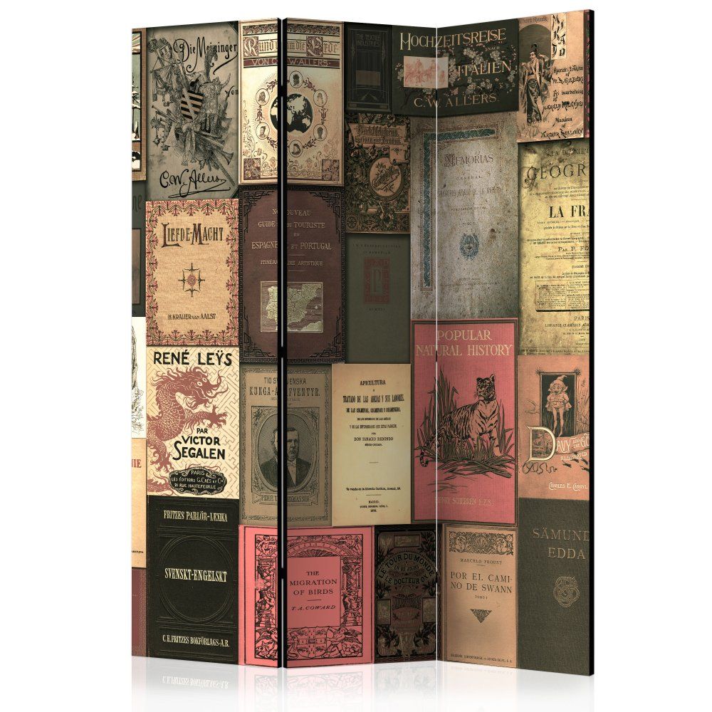 Paraván Books of Paradise Dekorhome 135x172 cm (3-dílný) - DEKORHOME.CZ