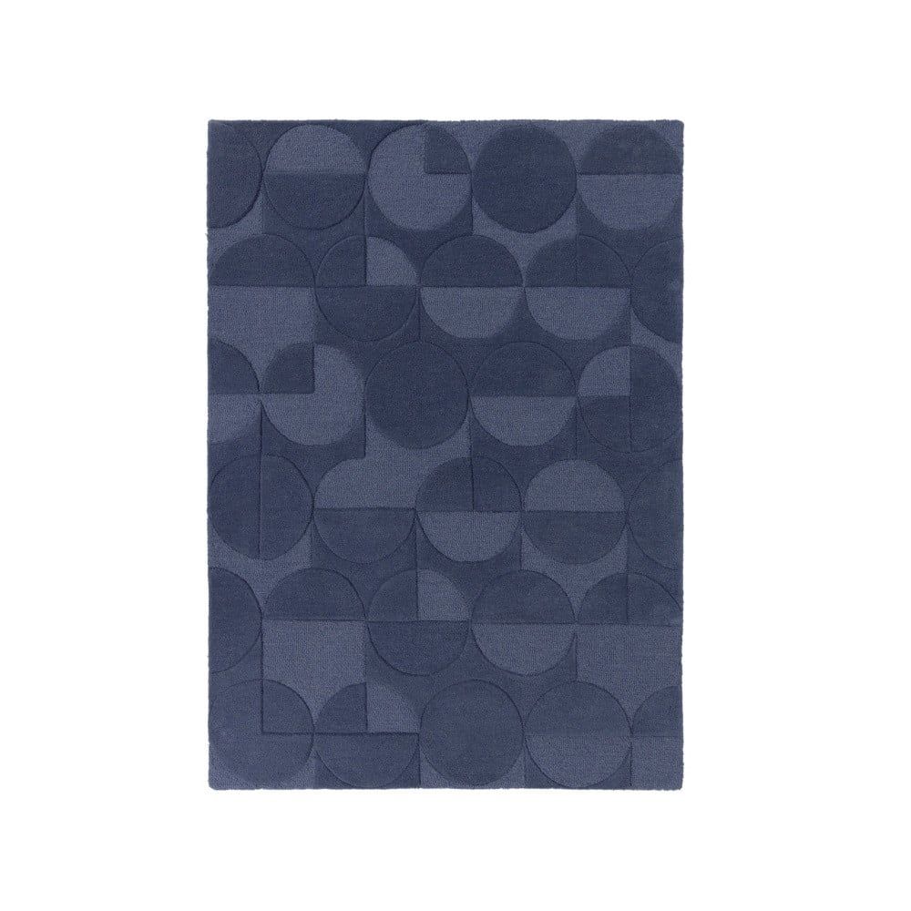 Modrý vlněný koberec Flair Rugs Gigi, 160 x 230 cm - Bonami.cz