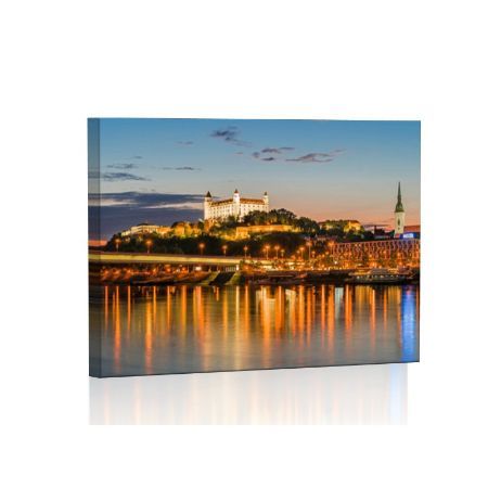 LED obraz Bratislava v noci 45x30 cm - LEDobrazy.cz