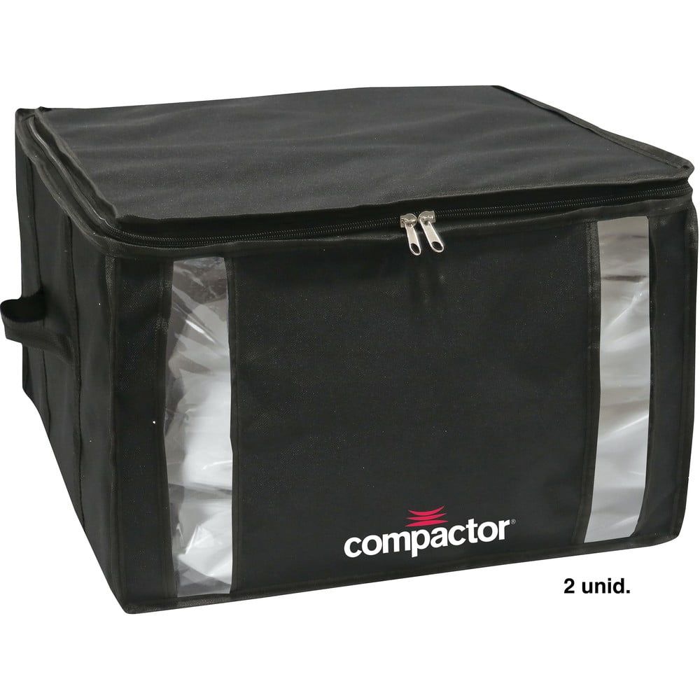 Černý úložný box na oblečení Compactor XXL Black Edition 3D Medium, 125 l - Bonami.cz