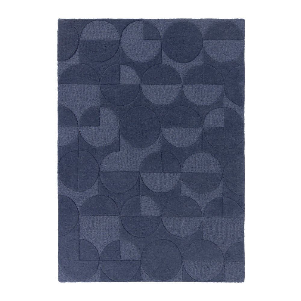 Modrý vlněný koberec Flair Rugs Gigi, 120 x 170 cm - Bonami.cz