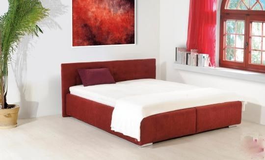 Čalouněná dvoulůžková postel s úložným prostorem - US - M-byt