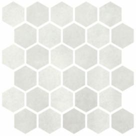 Mozaika Cir Materia Prima cloud white hexagon 27x27 cm lesk 1069910, 1ks