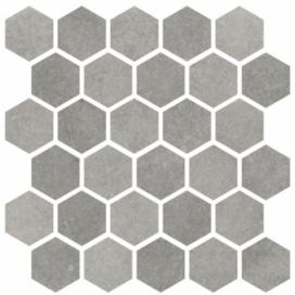 Mozaika Cir Materia Prima metropolitan grey hexagon 27x27 cm lesk 1069914, 1ks