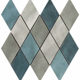 Mozaika Cir Materia Prima mix blue rombo 25x25 cm lesk 1069905, 1ks