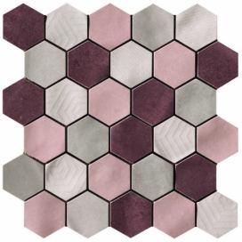 Mozaika Cir Materia Prima mix pink hexagon 27x27 cm lesk 10699221, 1ks