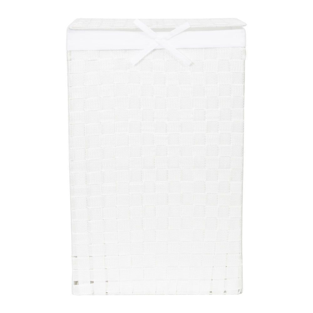 Bílý koš na prádlo s víkem Compactor Laundry Basket Linen, výška 60 cm - Bonami.cz