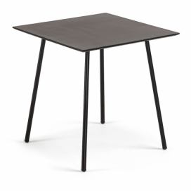 Černý betonový jídelní stůl Kave Home Mathis 75 x 75 cm