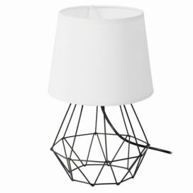 DekorStyle Stolní lampa DIAMENT 2v1- černá/bílá