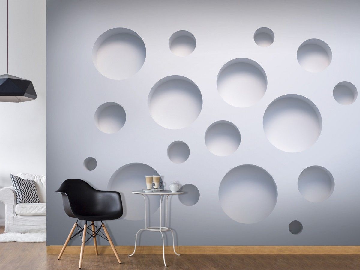 Murando DeLuxe 3D tapeta kruhy ve zdi Velikost (šířka x výška): 200x140 cm - S-obrazy.cz