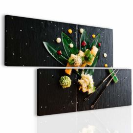 Dvoudílný obraz sushi + háčky, hřebíčky, čistící hadřík ZDARMA Velikost (šířka x výška): 174x100 cm S-obrazy.cz
