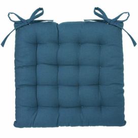 Atmosphera Modrý polštář na židli s bavlny, 38x38 cm
