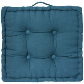 Atmosphera Bavlněný modrý polštář na židli, 40x40x8 cm