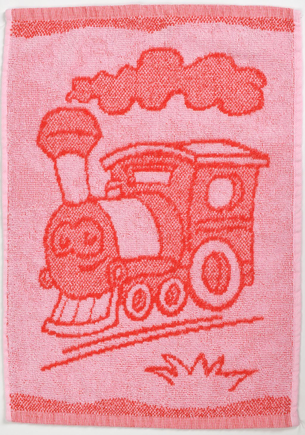 Dětský ručník BEBÉ mašinka červený 30x50 cm - Výprodej Povlečení