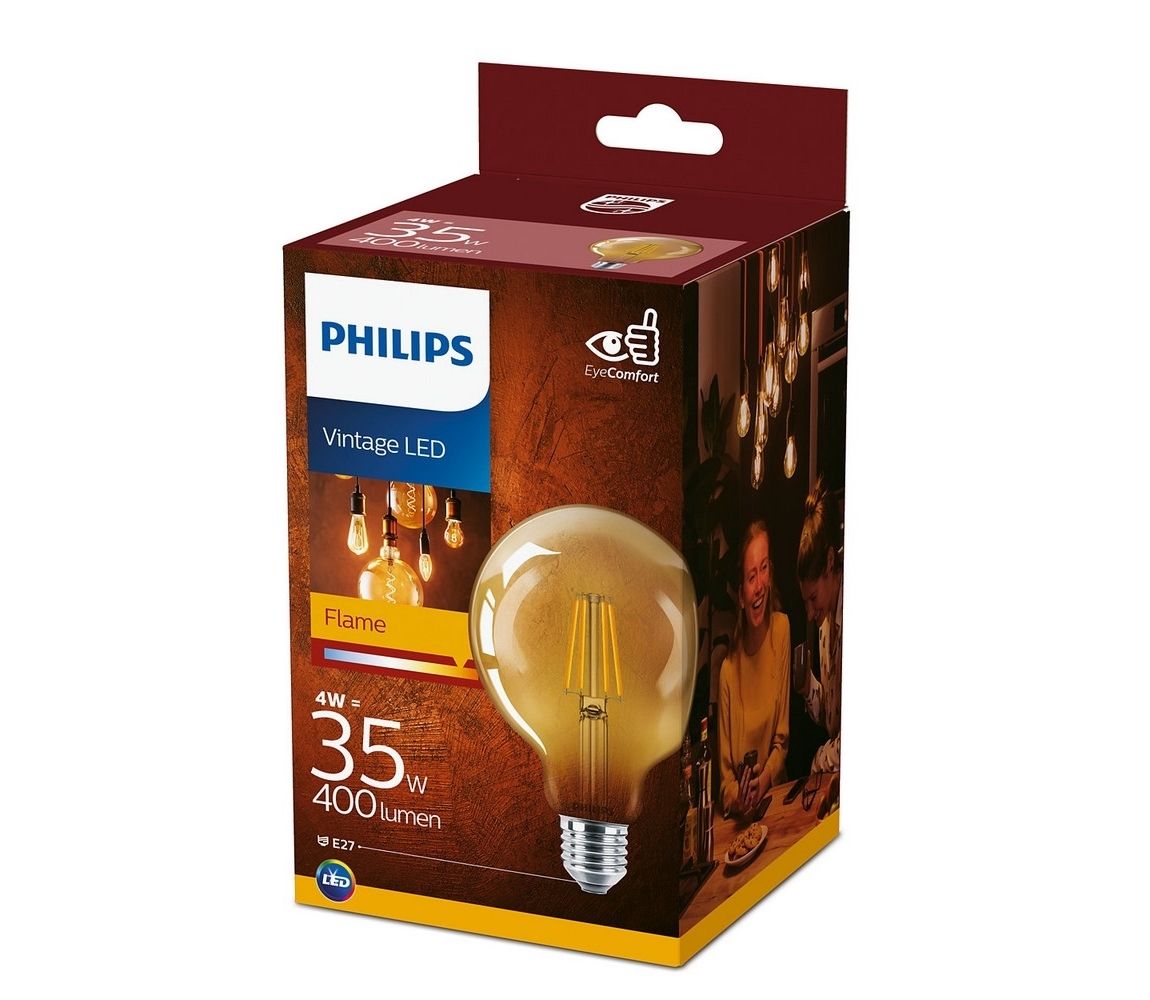 Philips LED Žárovka VINTAGE Philips G93 E27/4W/230V 2500K  -  Svět-svítidel.cz