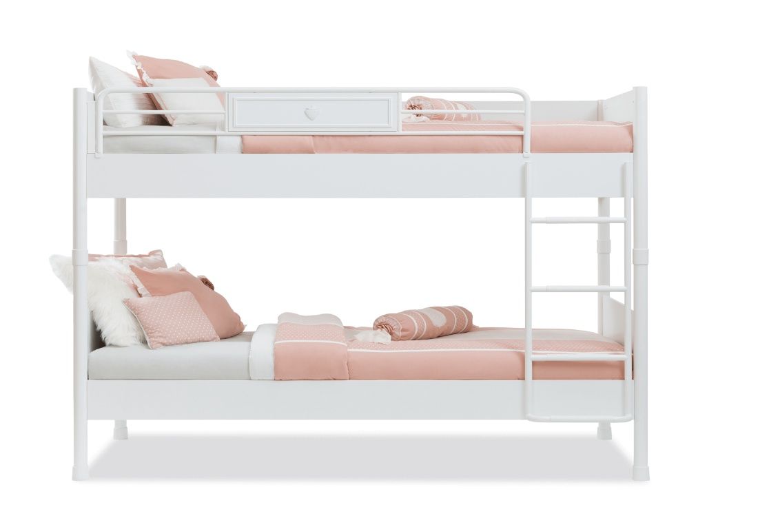 Dětská patrová postel 90x200cm Ema - bílá - Nábytek Harmonia s.r.o.