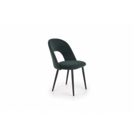 K384 Židle tmavě zelená / černá