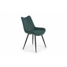Židle čalouněná K388 tmavě zelená