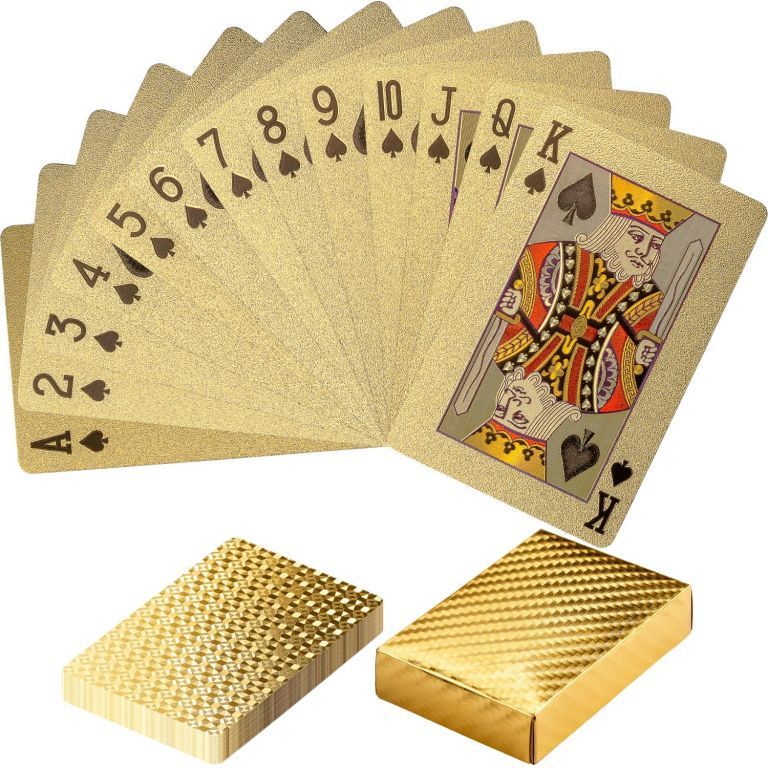 Tuin Poker karty plastové - zlaté - Kokiskashop.cz