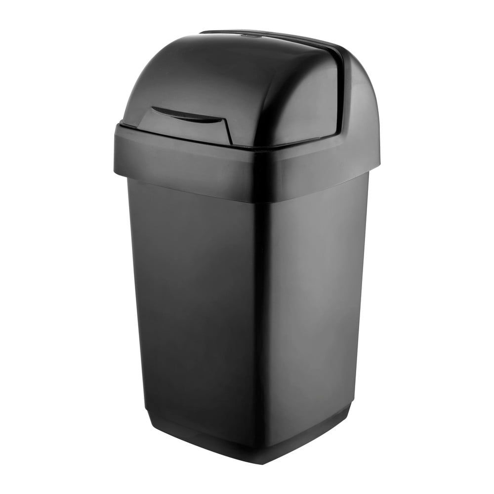 Černý odpadkový koš Addis Roll Top, 22,5 x 23 x 42,5 cm - Bonami.cz