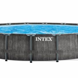 INTEX Bazénový set Prism Frame Greywood Premium 4,57m x 1,22m 26742NP