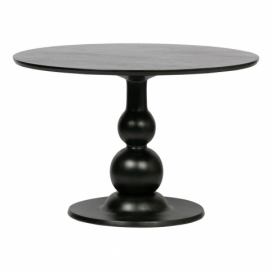 Hoorns Černý dřevěný kulatý jídelní stůl Boyle 120 cm