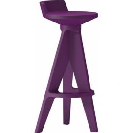 Myyour Moderní designová barová stolička fialová Mdum