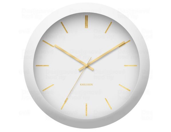 Time for home Bílo-zlaté nástěnné hodiny Belene Ø 40 cm - Designovynabytek.cz